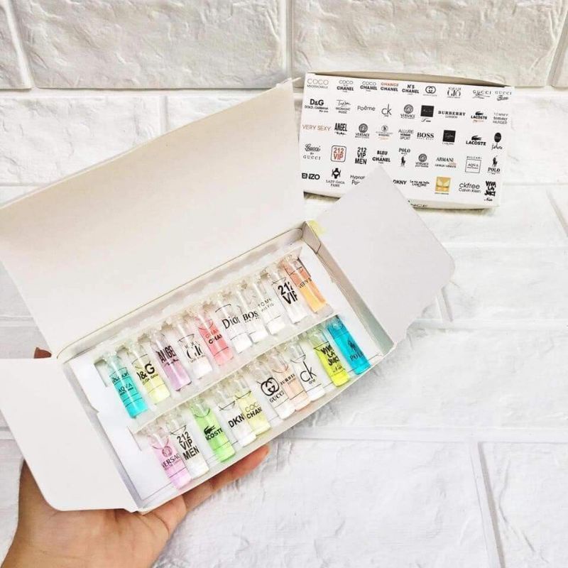 Bộ Test Nước Hoa Mini 20 Mùi (20 lọ*2ml) Hàng Chuẩn Mùi, Thơm Dai