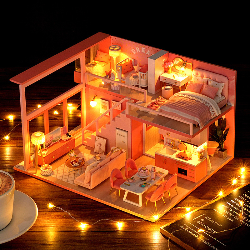 [HCM]Nhà búp bê DIY Doll House- Happy Moment