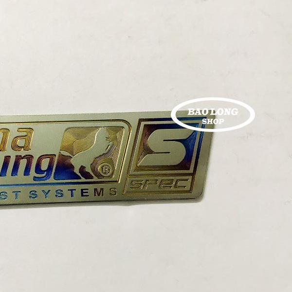 Tem TiTanium Hình Uma gắn xe máy (100% Titan)