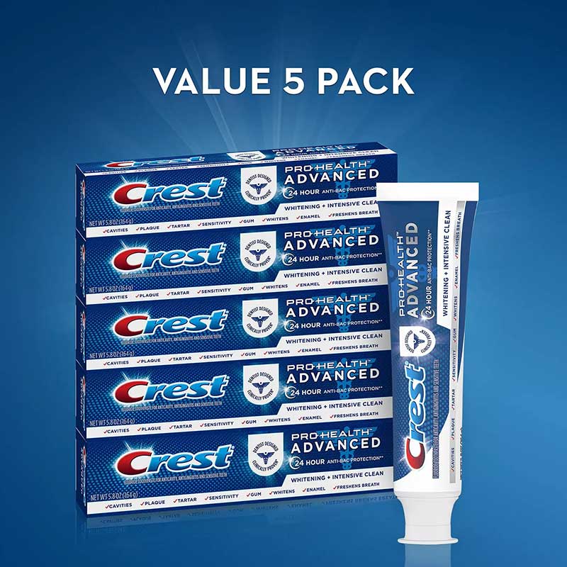 Kem đánh răng Crest Pro Health Advanced Whitening 164g