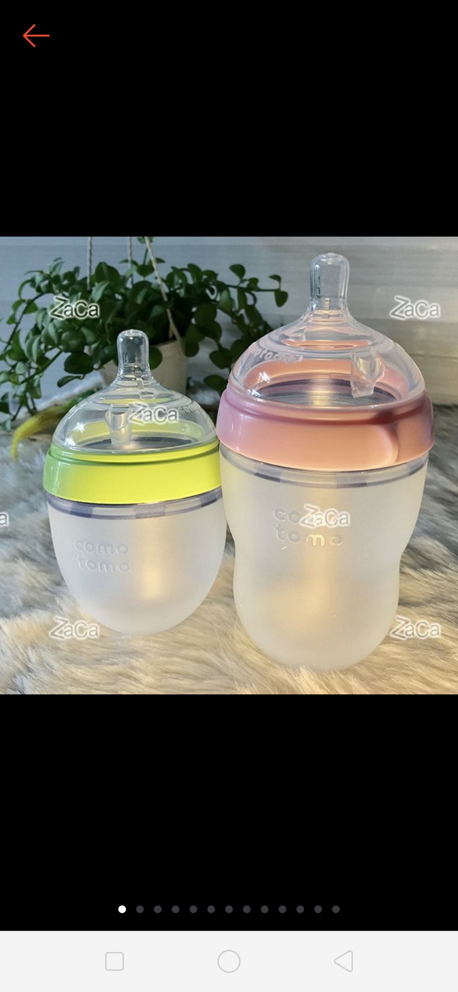 Bình sữa comotomo 150ml/ 250ml màu xanh, hồng núm 2 tia [Me va Be]