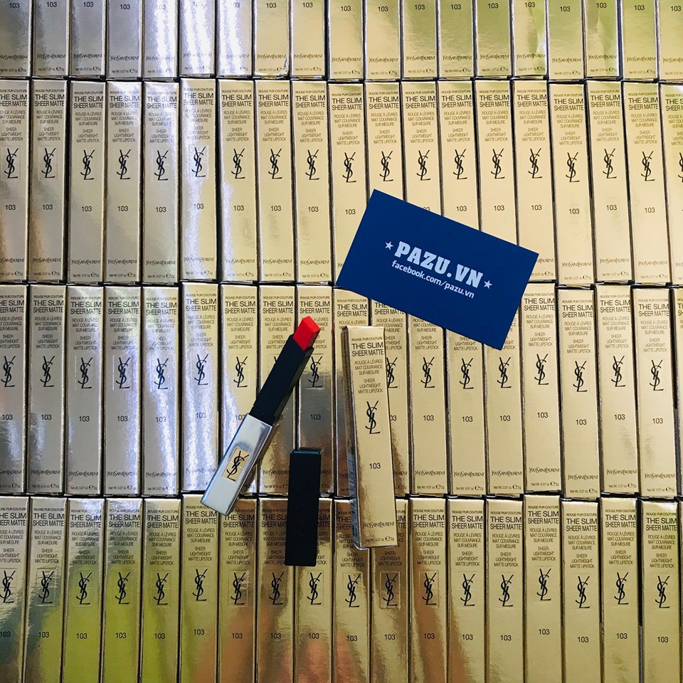 [HCM]Son YSL The Slim Sheer Matte 103 Orange Provocant