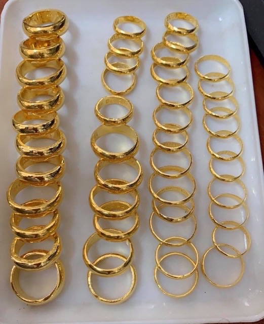 (HOT) Nhẫn trơn 2 chỉ mạ vàng 24K cao cấp N9999 (Vàng)