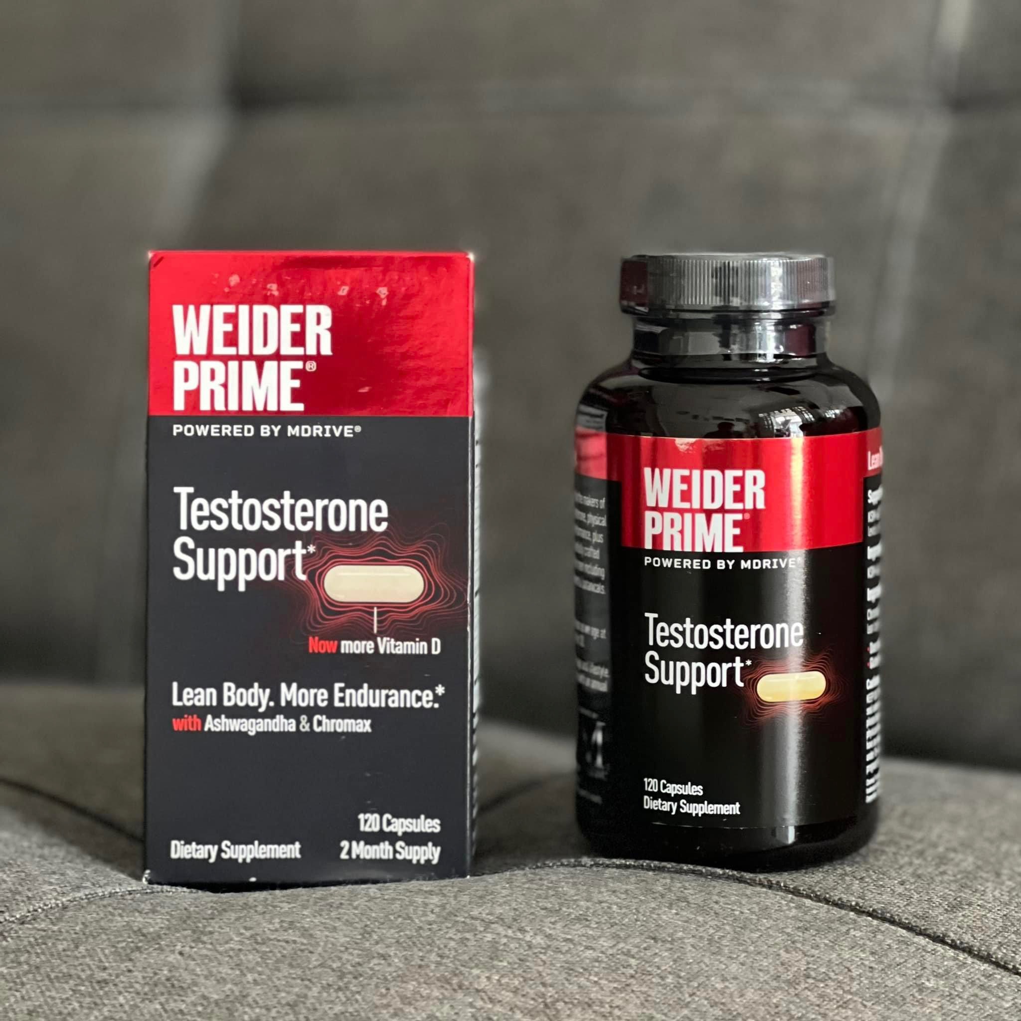 Weider prime testosterol support 120 viên