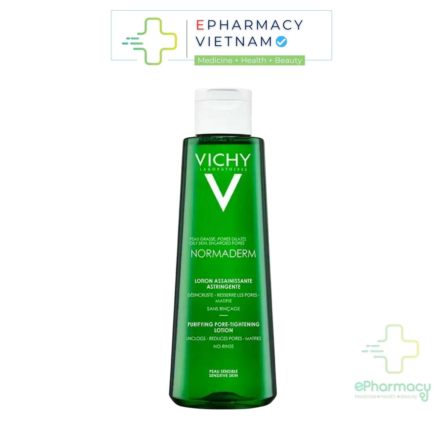 Toner se khít lỗ chân lông cho da dầu mụn Vichy Normaderm Purifying Pore Tightening Lotion 200ml