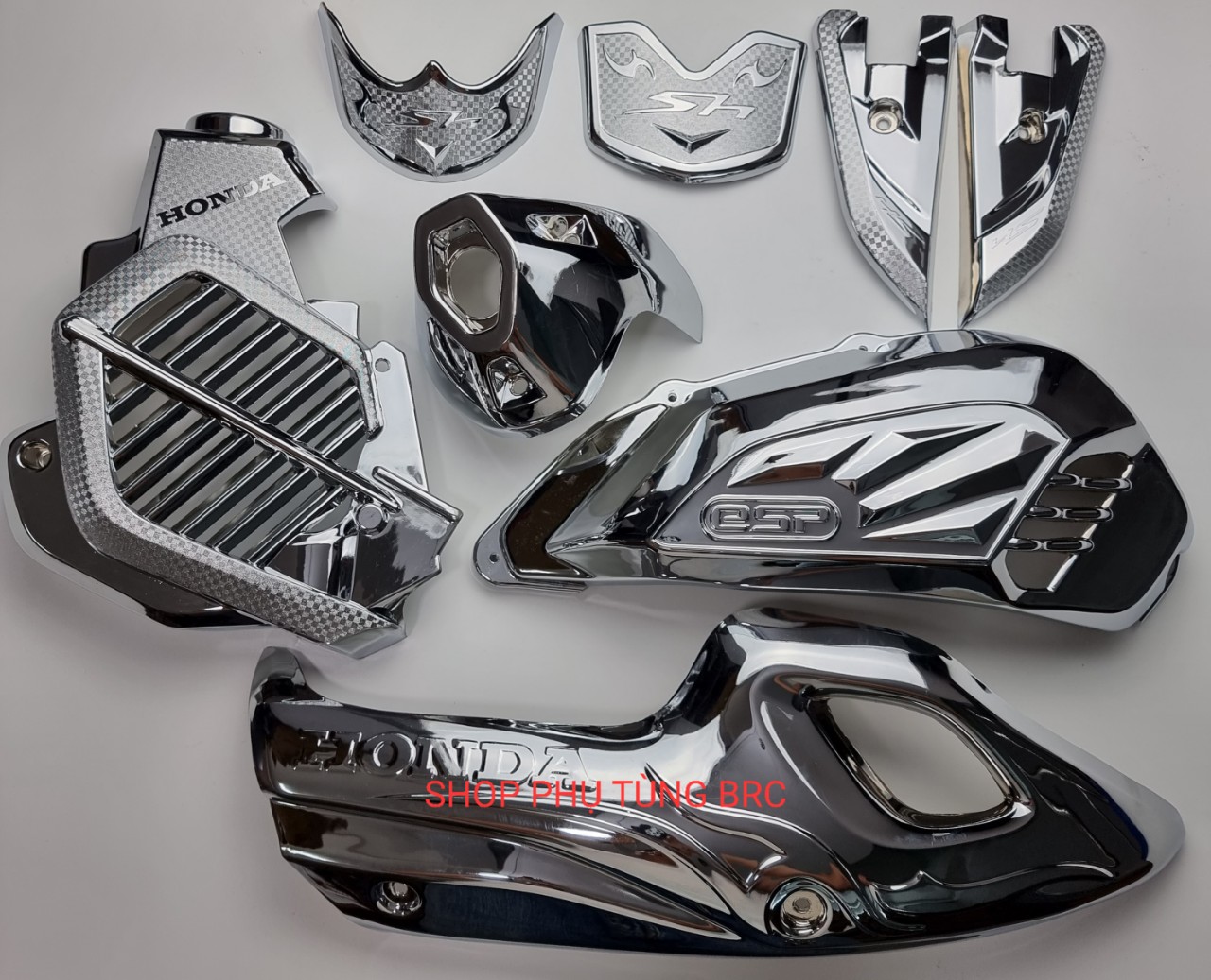Phụ kiện ốp trang trí mạ CROM xe SH 2017 -  2019 ( Bán lẻ từng món. Shop uy tín, Hàng chất lượng, Giá tốt, Mua Ngay)