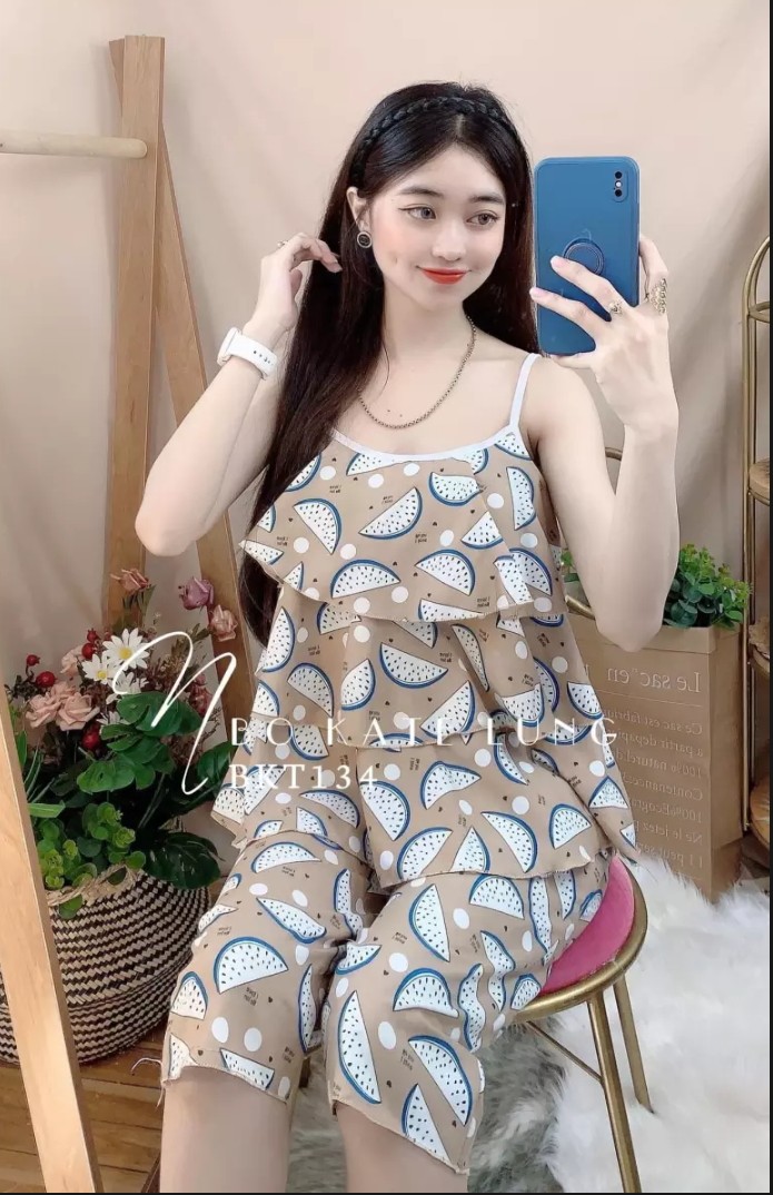 Set Lửng Nữ Vải Kate Thái Thoáng Mát Dưới 58kg