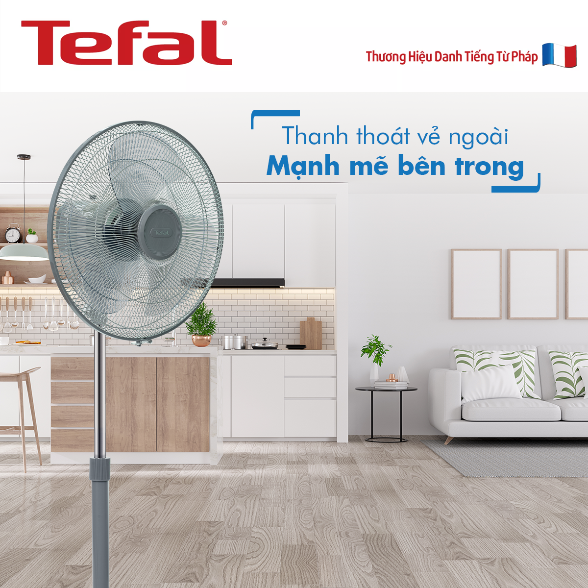 Quạt đứng Tefal VH441790 màu xám