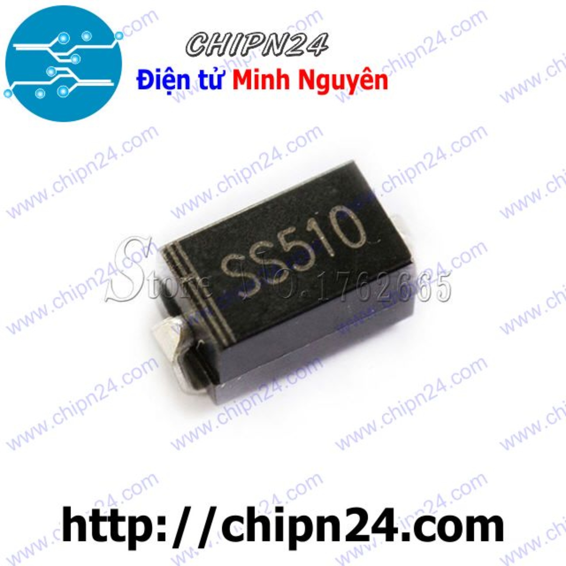 [5 con] (KX) Diode Dán SS510 SMA 5A 100V (SMD Dán) [Diode xung]