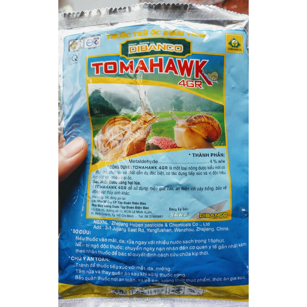 Bả trừ ốc sên Tomahawk 100g