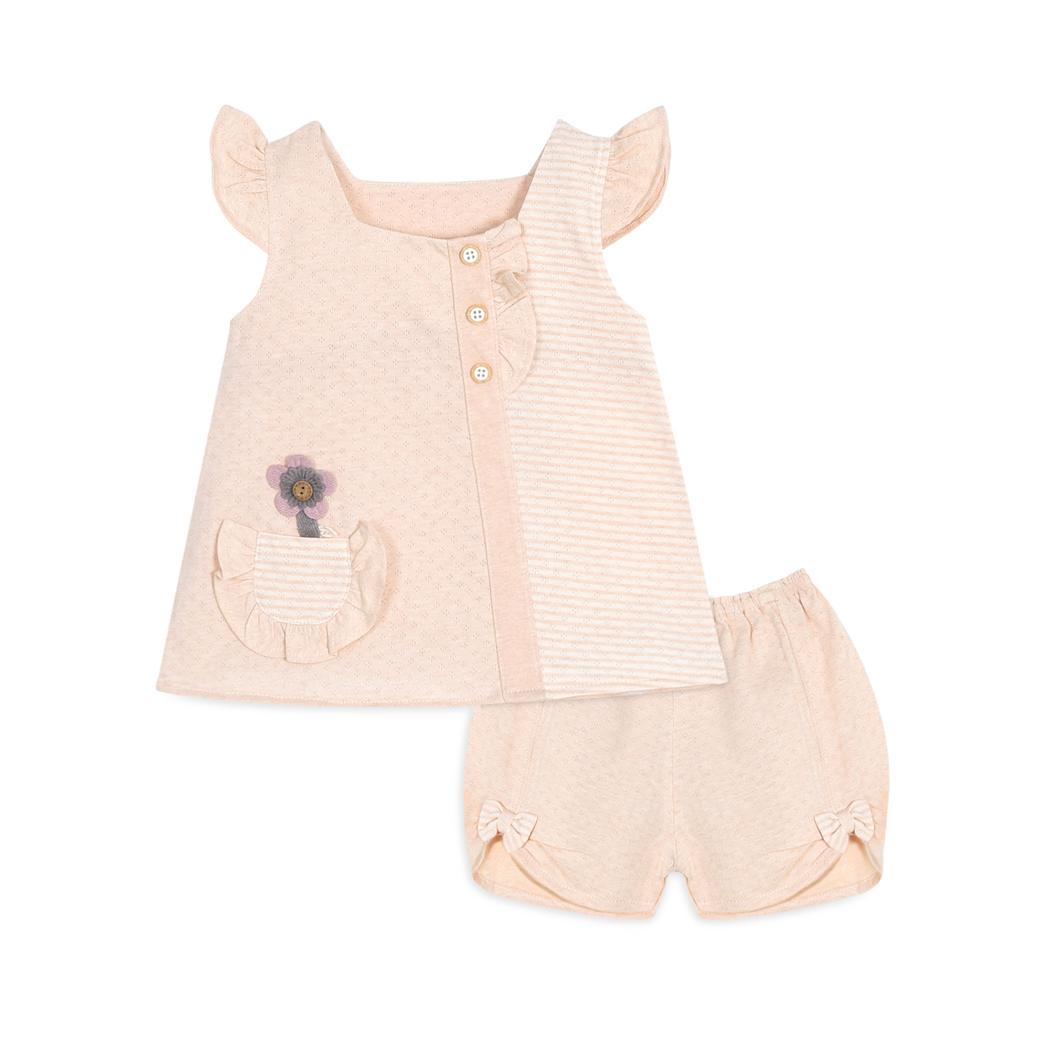 Bộ ngắn bg màu tự nhiên 1132 - hello bb