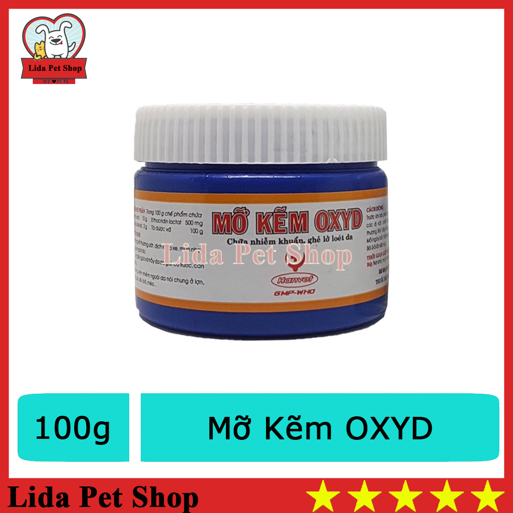 HN- Mỡ bôi mau lành vết thương trên. ghẻ ngứa, lở loét trên da cho chó mèo - Mỡ kẽm OXYD 100g