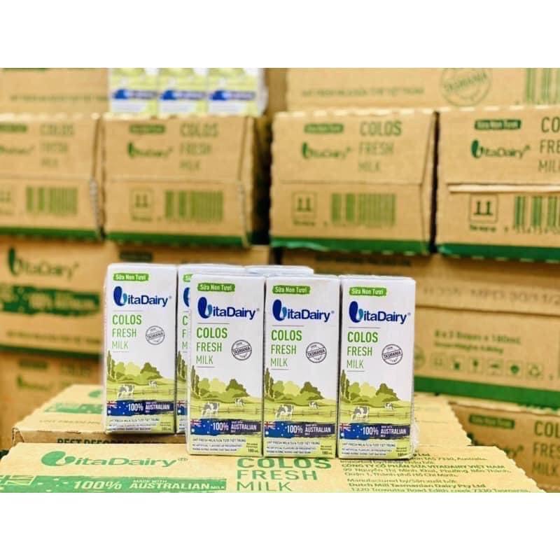 Sữa non tươi VitaDairy Colos Fresh Milk 180ml [Thùng 24 hộp]