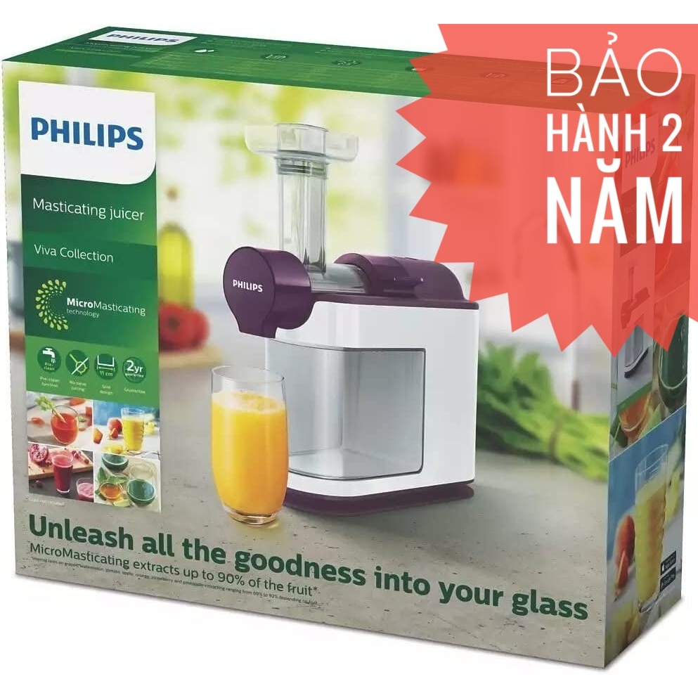 Máy ép chậm trục ngang philips hr1891 ,bảo hành 2 năm