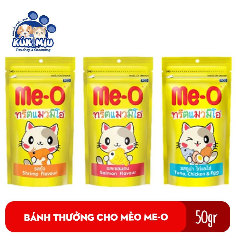 [Hoàn Tiền 10%] Bánh thưởng cho mèo Me-o 50gr - Snack thưởng cho mèo Me-o 50gr