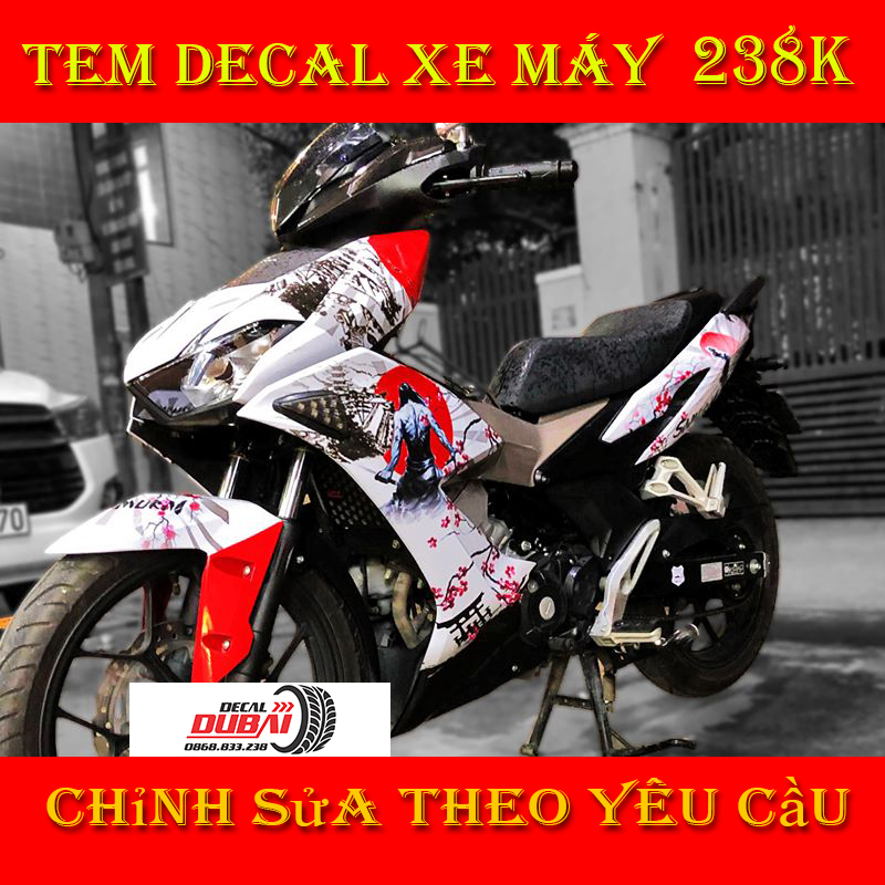 Tem Trùm Winner X Samurai Trắng Đỏ