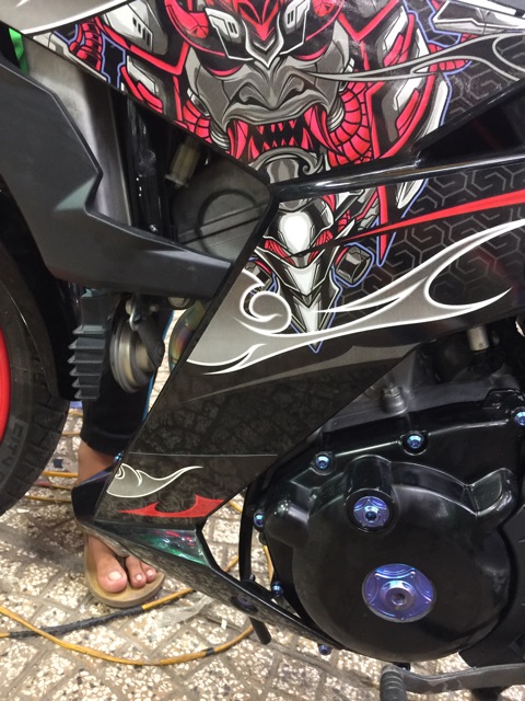 Tem Samurai Satria ( Raider ) Rời xe đen - tem đỏ