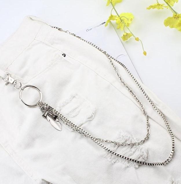 Chain Xích Quần 2 Dây Mặt Chiếc Lá