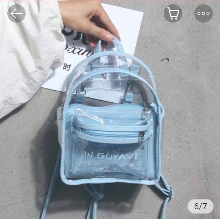BALO MINI TRONG SUỐT KÈM TÚI NHỎ
