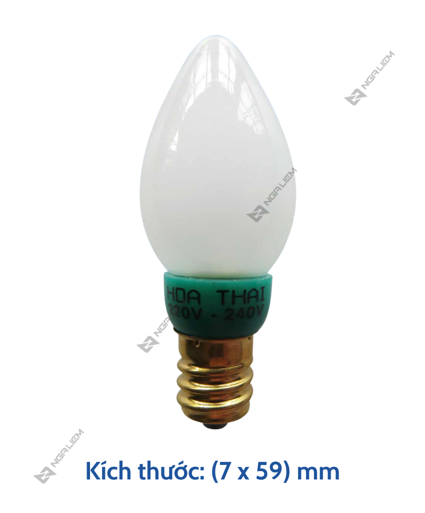 Bóng Led Ớt 1W E12 (Cà Na) Hòa Thái (2 Cái/Vỉ)