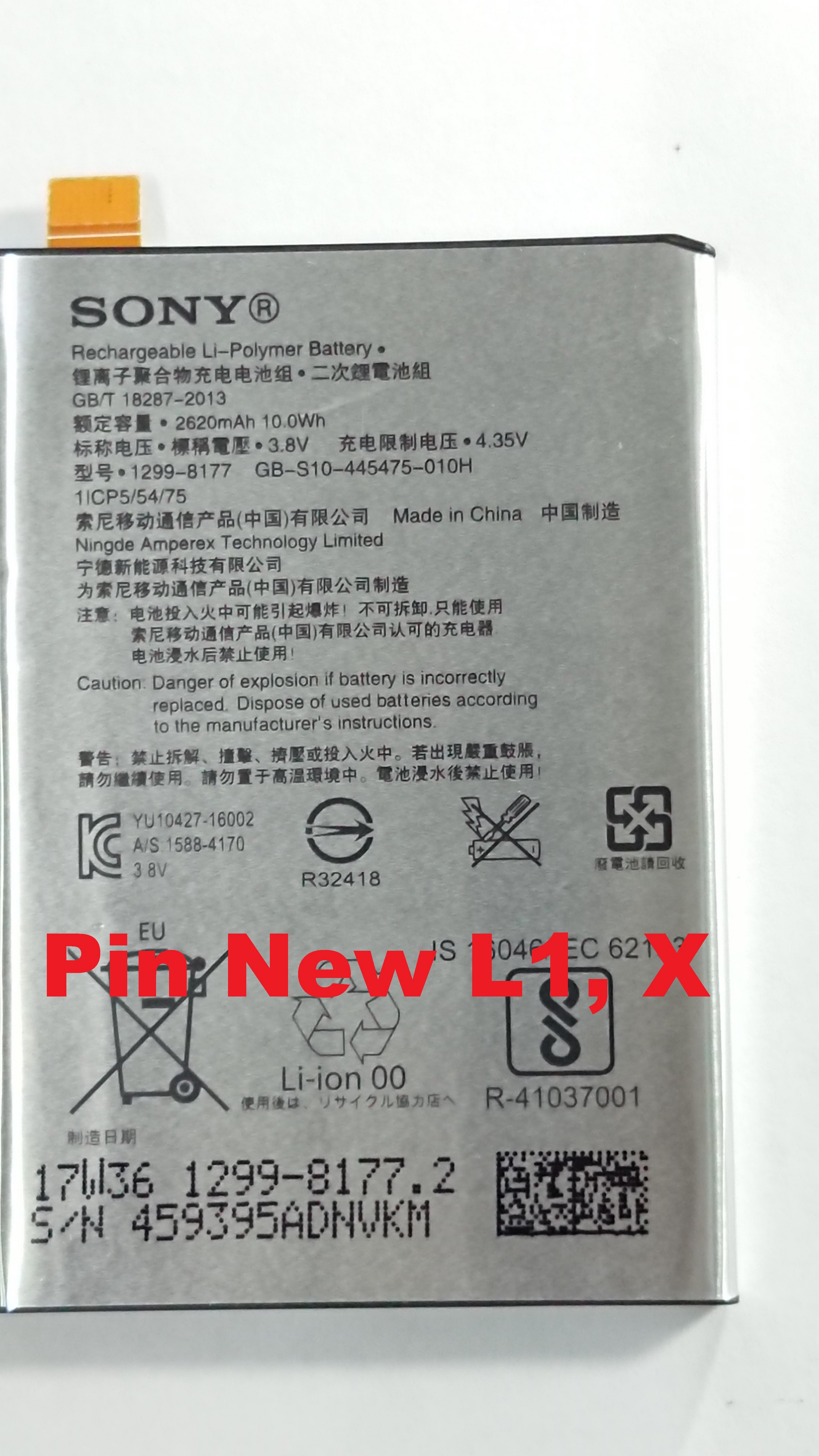 [HCM][PIN ZIN NEW CHÍNH HÃNG SONY XPERIA L1-G3312 & XPERIA X-F5122]