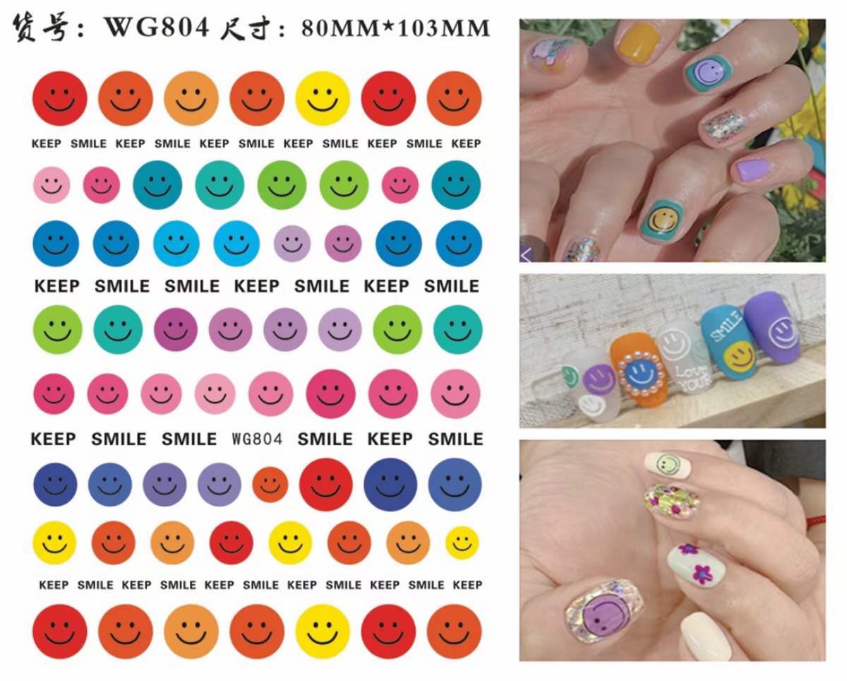 STICKER DÁN MÓNG MẶT CƯỜI