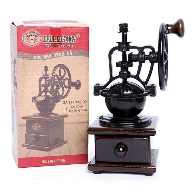 Cối xay tiêu có trục quay bánh xe Dragon