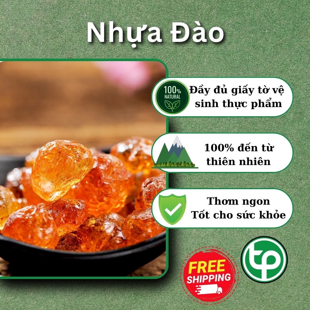 Nhựa đào 100g - Tấn Phát - Chuyên dùng để nấu chè và nước sâm - Hàng sạch chất lượng cao