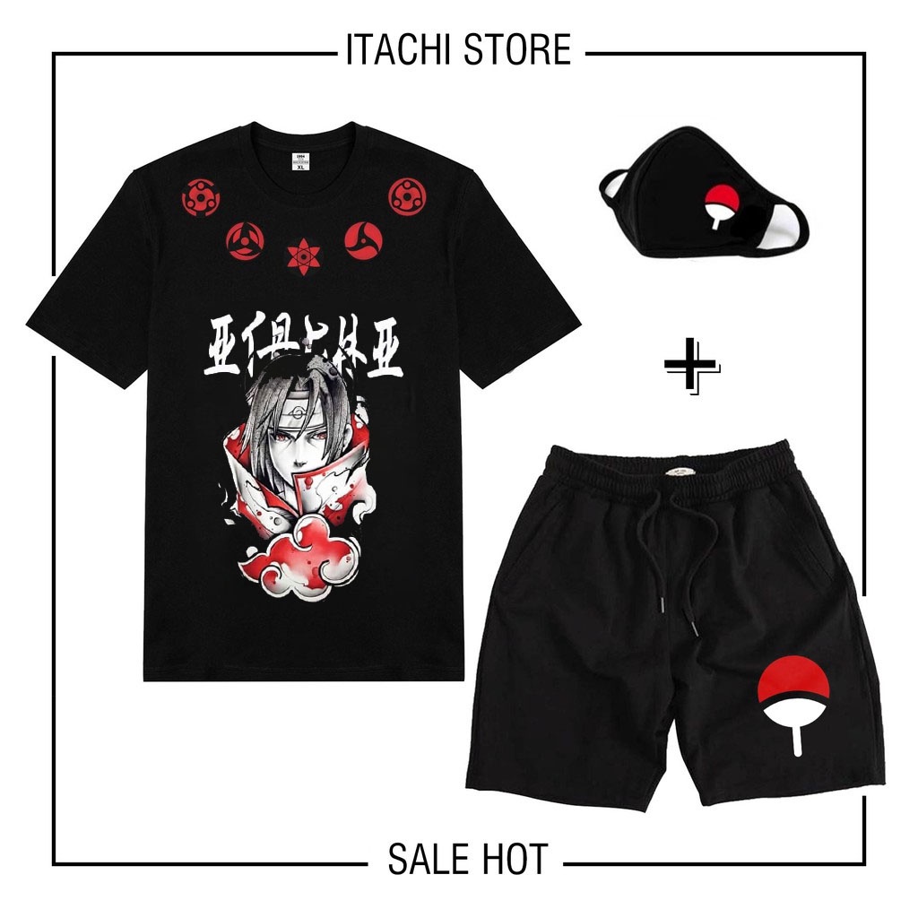 🔥 Mặt hàng ĐỘC ĐÁO 🔥 Áo phông Naruto Akatsuki Itachi Uchiha (Chỉ áo phông)