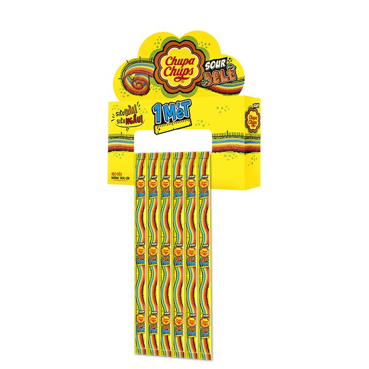 HOT Kẹo dẻo Chupa Chups cầu vồng 1 mét - kẹo dẻo ngon cầu vồng 1m các bé yêu thích