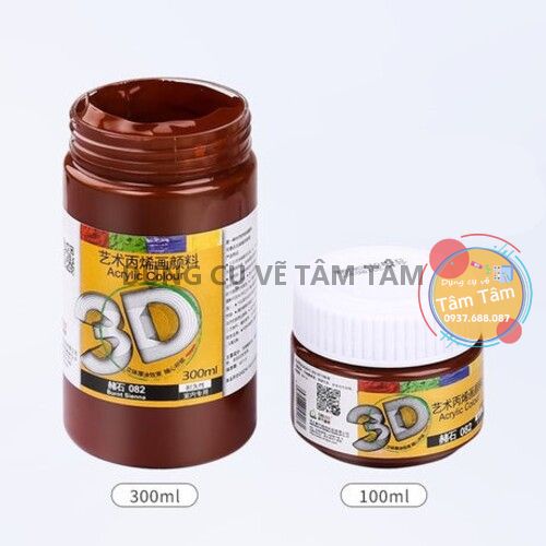 Màu Acrylic 3D, Màu Acrylic 300ml Hãng Chinjoo đăng lần 2/2, Màu vẽ lên vải, màu vẽ lên giày-Dụng cụ vẽ Tâm Tâm