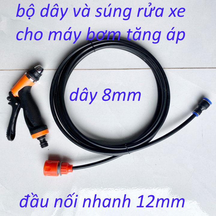 [HCM]Máy rửa xe bơm đôi 12v siêu mạnh