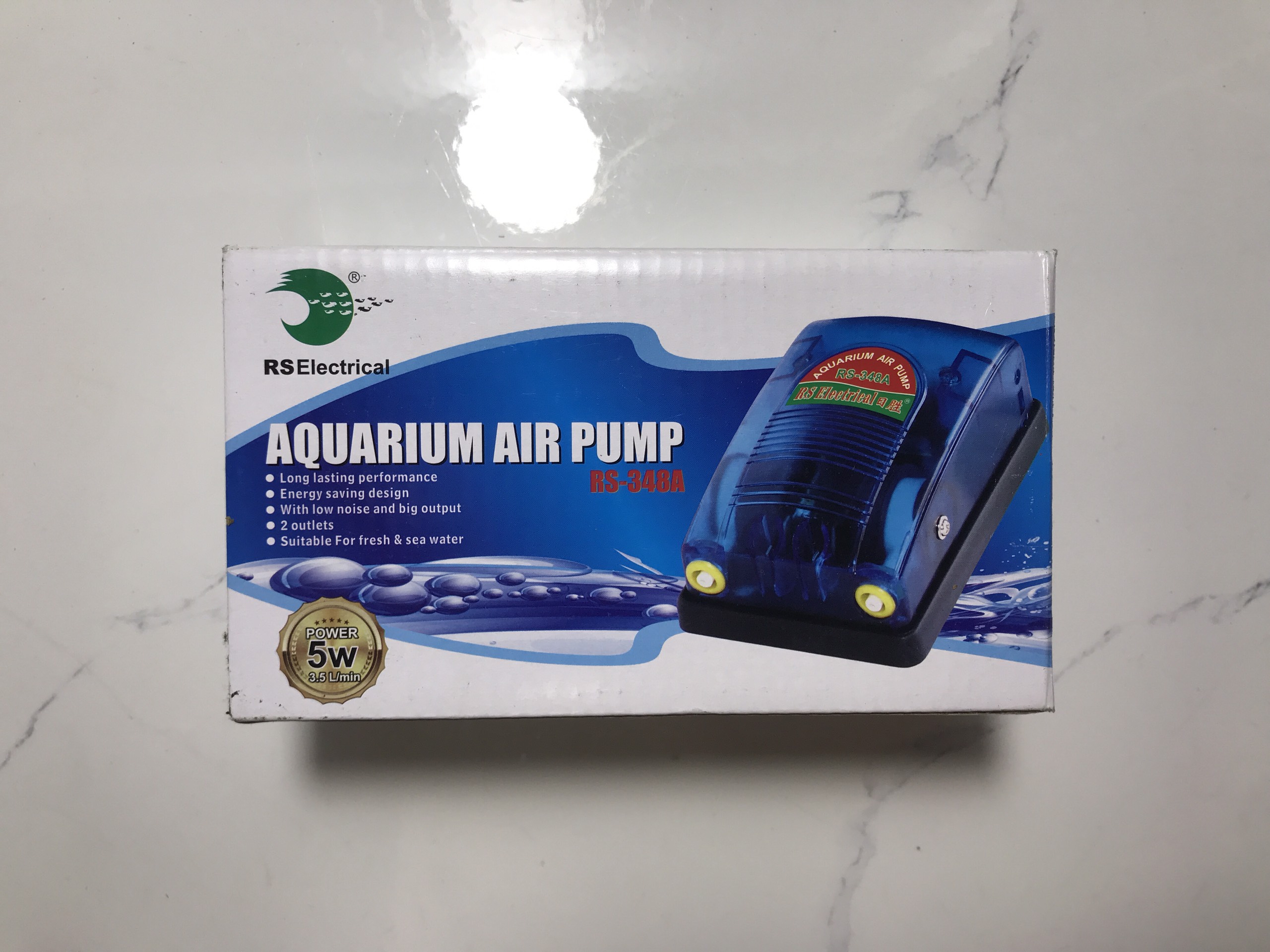 Máy Sủi Oxi 2 Vòi RS-348A Tăng Cường Oxy Trong Nước Cho Cá