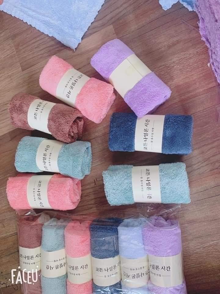 combo 5 khăn mặt Hàn Quốc size 30x50