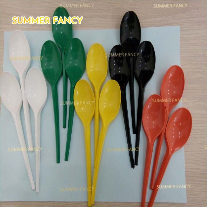 100 Muỗng Nhựa Cao Cấp Cơm, Trà Sữa - Plastic Spoon HK
