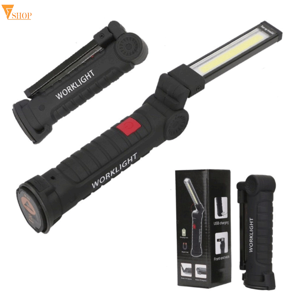 Đèn Pin Sạc Đa Năng Worklight Cao Cấp 4 Chế Độ Sáng Và Có Đế Nam Châm Tiện Dụng