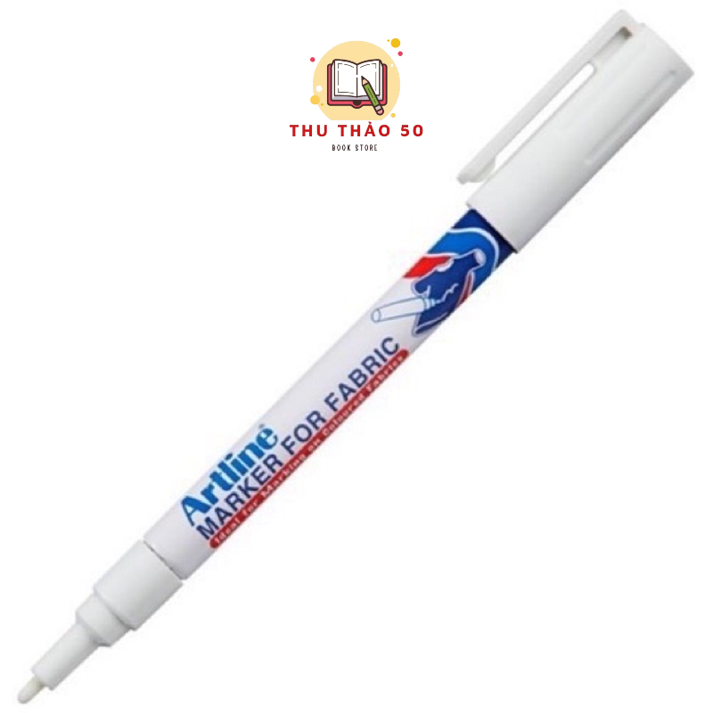 Bút vẽ lên vải không phai, mực trắng Artline.