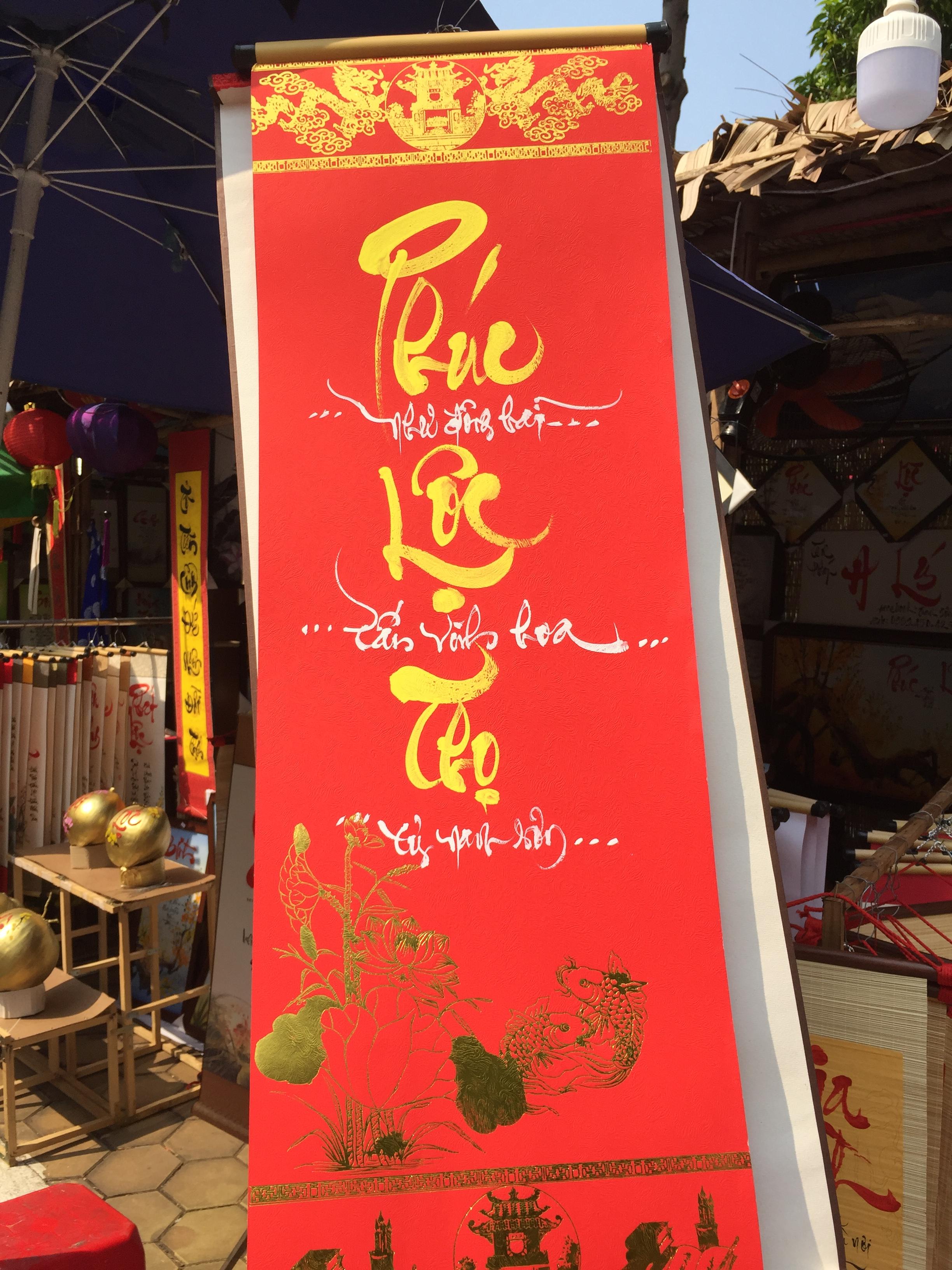 Tranh liễn thư pháp phúc lộc thọ