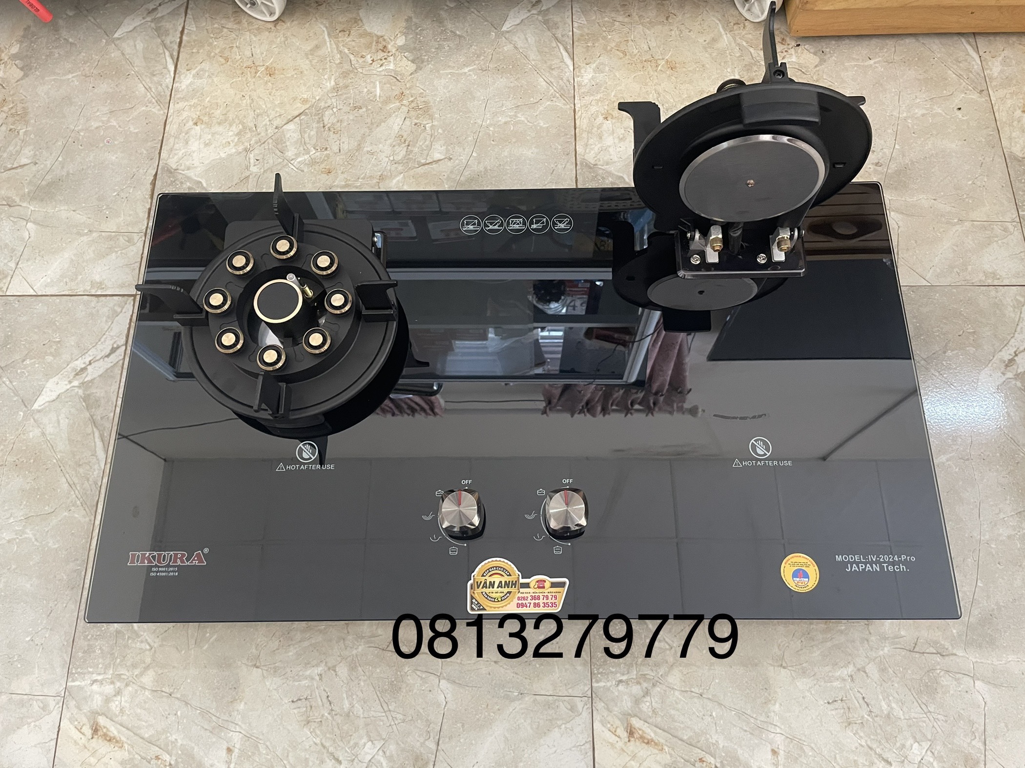 Bếp gas âm lật ikura ( ngắt gas tự động )