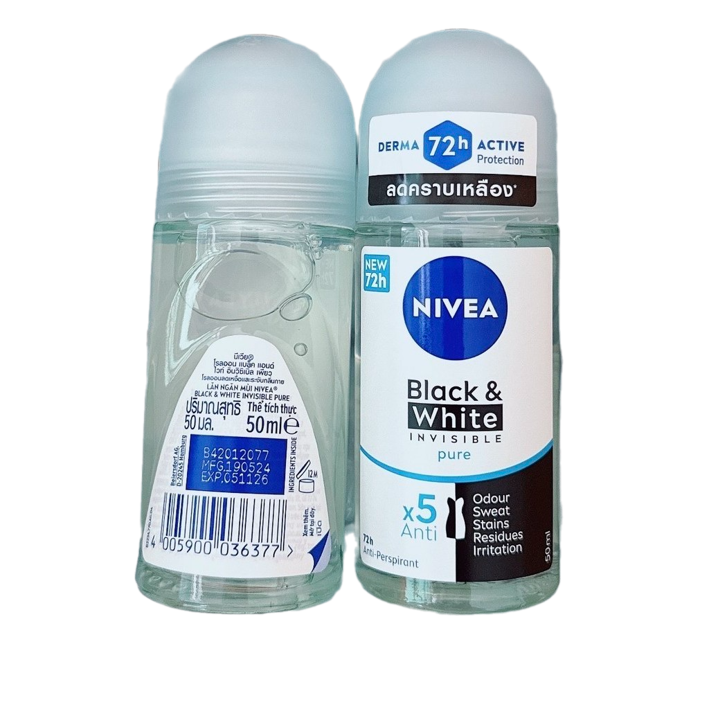 [HCM]Lăn khử mùi Nivea Invisible For Black & White 50ml