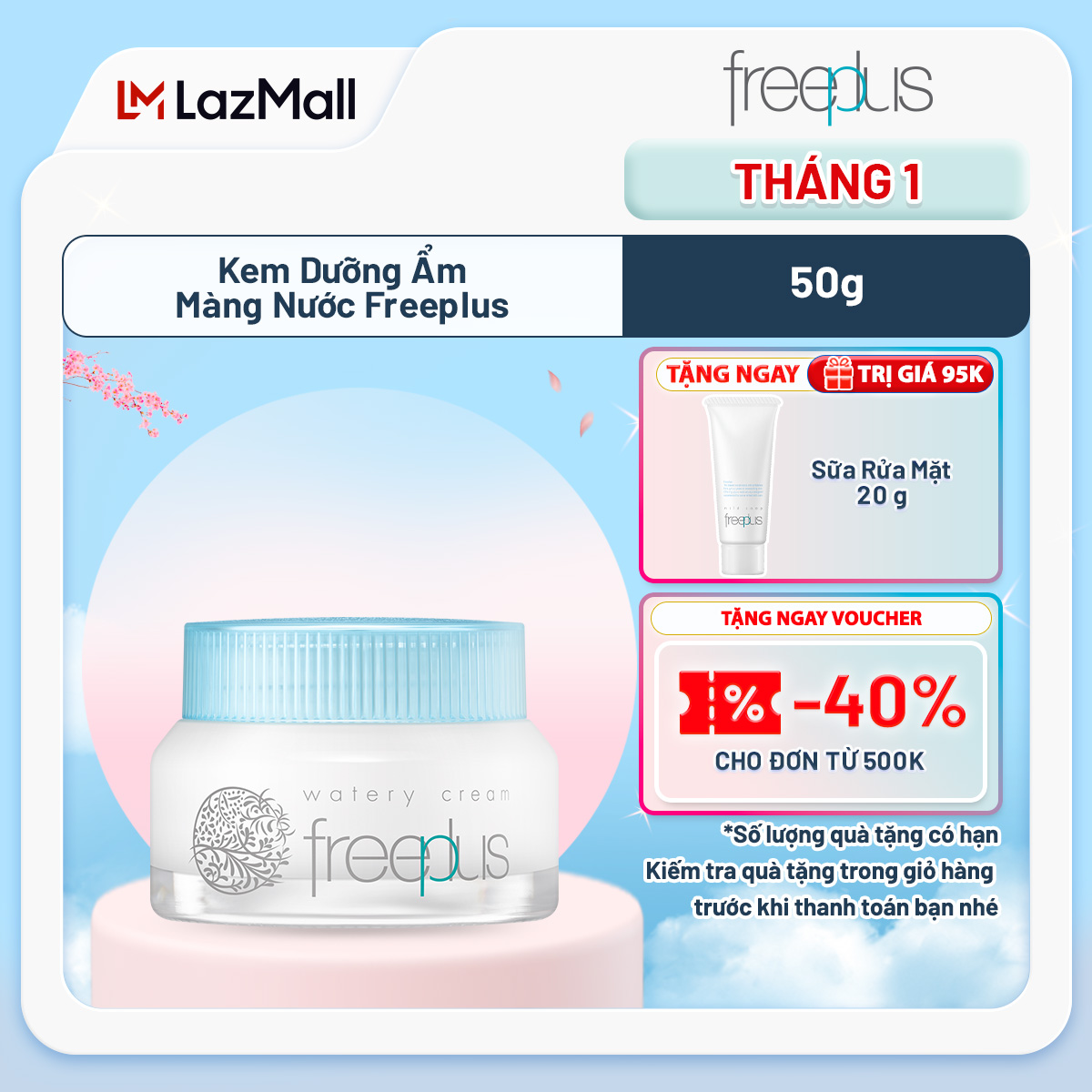 Kem Dưỡng Ẩm Màng Nước Freeplus 50g