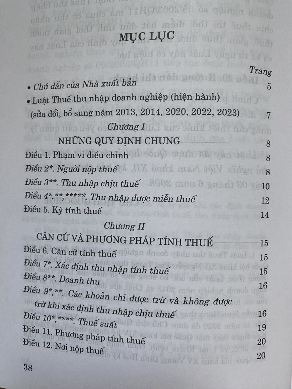 Luật Thuế Thu Nhập Doanh Nghiệp (hiện hành) (sửa đổi, bổ sung năm 2013, 2014, 2020, 2022,2023)