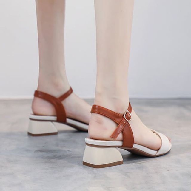 [HCM]GIÀY SANDAL GÓT VUÔNG 3 PHÂN