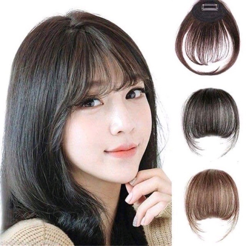 Tóc mái thưa làm bằng tóc thật 100%