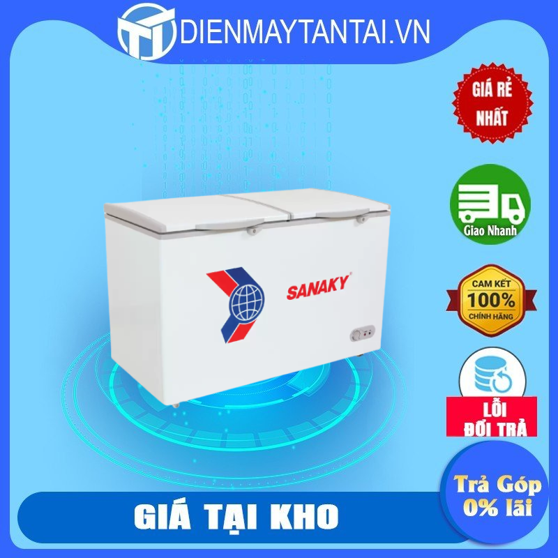 Vh-365a2 - tủ đông sanaky vh-365a2 360 lít, gas r600a, 1 ngăn đông 2 cánh mở, bảo hành 24 tháng