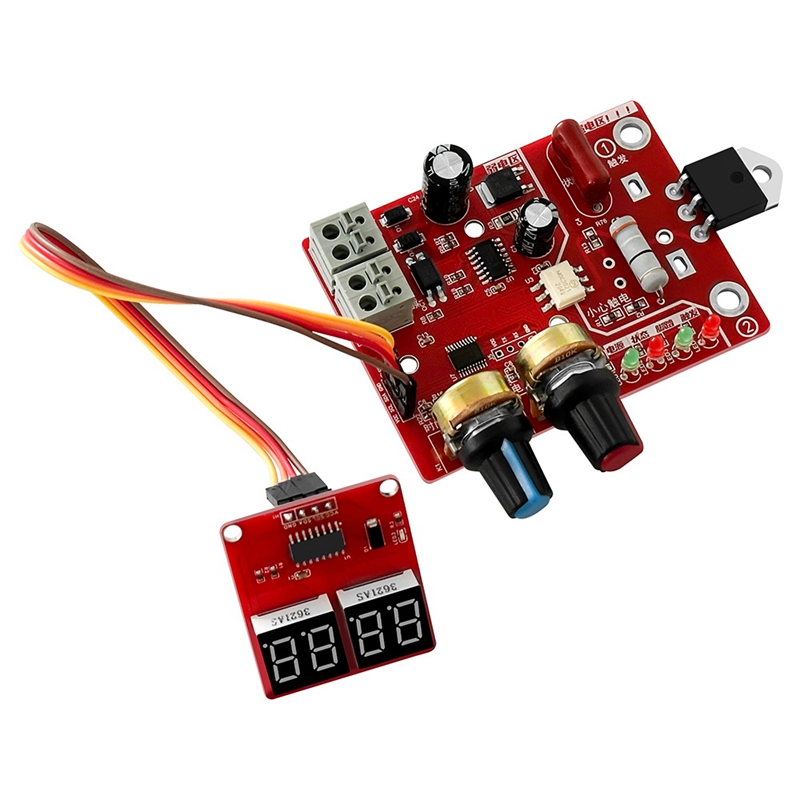 NY-D01 Spot Welding Machine Control Board DIY Control Board Regulating Time and Current Digital Display DIY Control Board (40A)