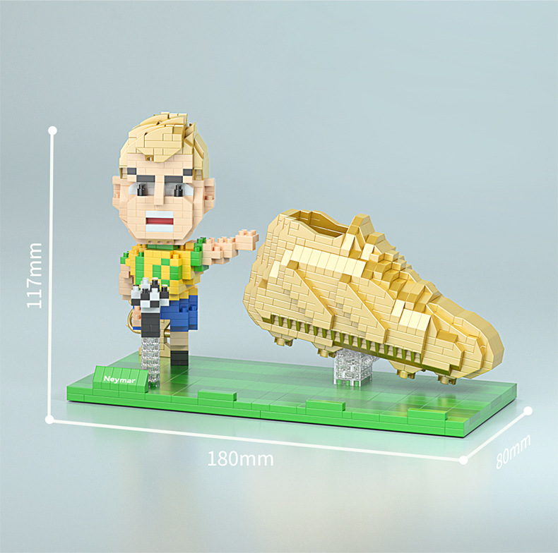 Mô hình lego cầu thủ bóng đá Ronaldo Messi Neymar