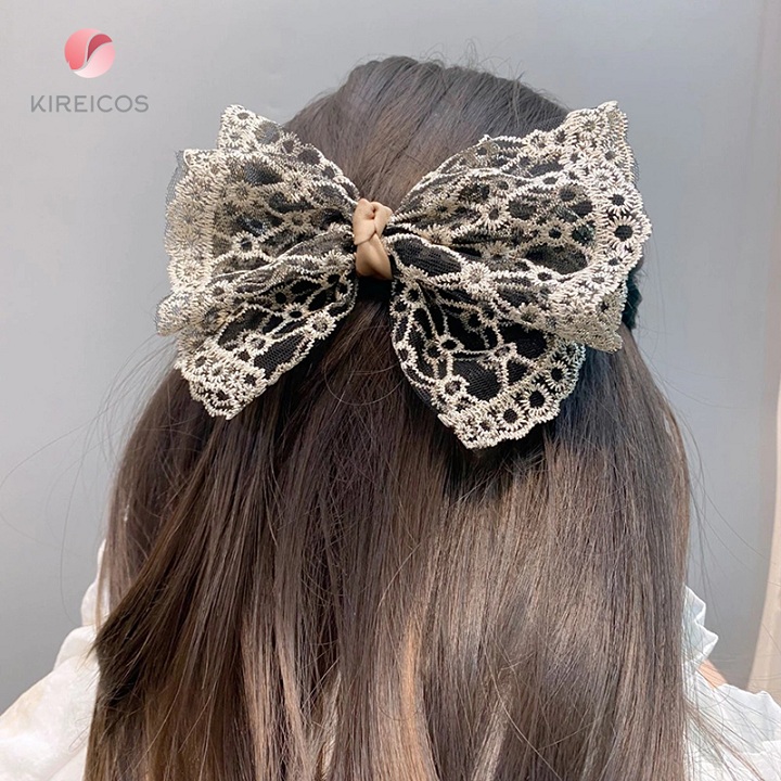 [HCM]Kẹp Nơ Ren Tiểu Thư Cao Cấp Hot Trend Hàn Quốc - kireicos