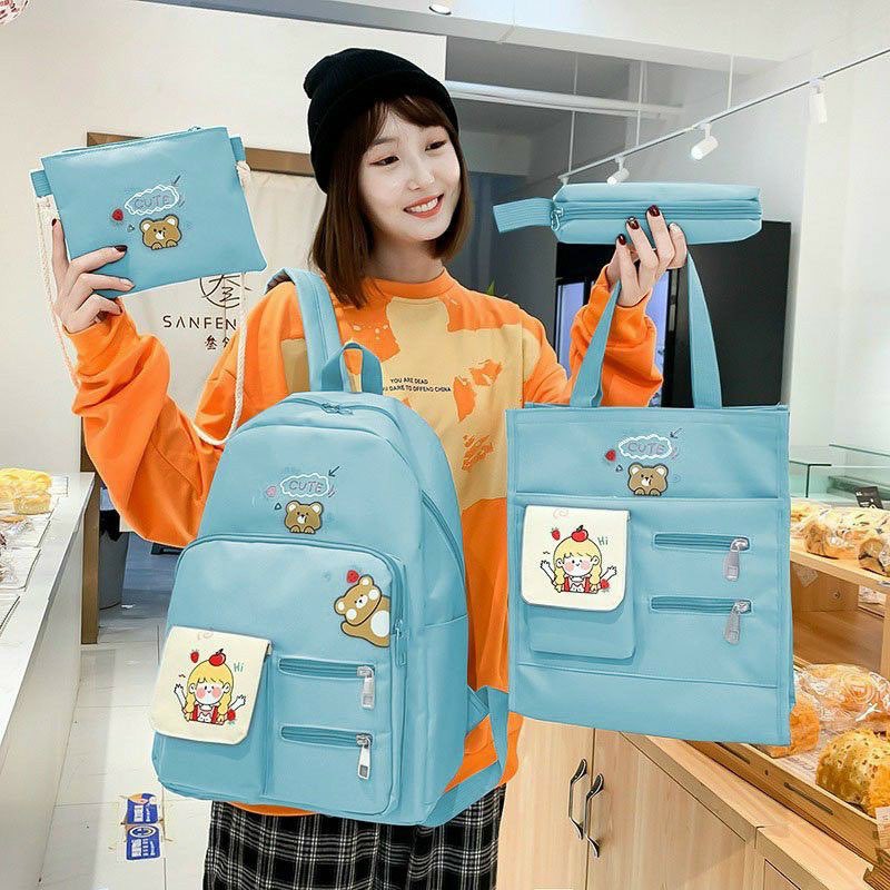 SET BALO NỮ 4 gấu cute cô bé táo cb84