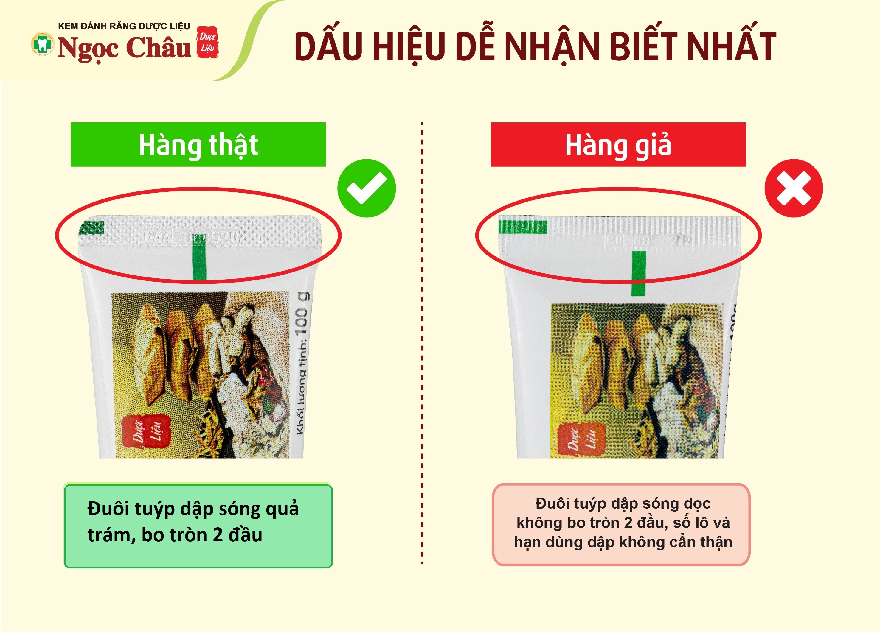 Kem Đánh Răng Dược Liệu Ngọc Châu Tuýp 100g